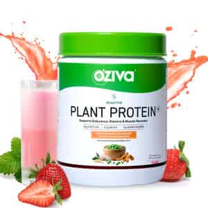 Oziva Bioactive Plant Protein | 25g Protein - Strawberry Bliss | 500g