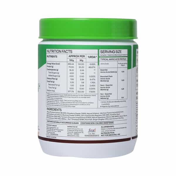 Oziva Bioactive Plant Protein | 25G Protein - Strawberry Bliss | 500G