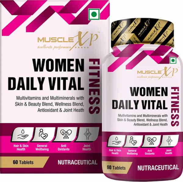 Musclexp Women Daily Vital Fitness Multivitamin & Multiminerals 60 Tablets (Pack Of 3)