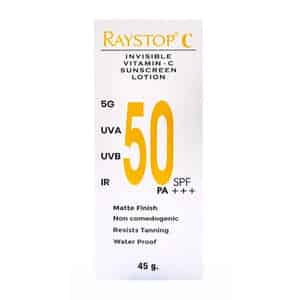 Raystop C Invisible | Spf 50 | Pa+++ | Vitamin C | Sunscreen Lotion | 45 Gm