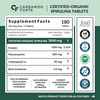 Carbamide Forte 100% Organic Spirulina Tablets 2000Mg Per Serving - 180 Tablets