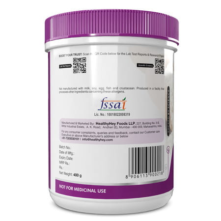 Healthyhey Nutrition 100% Pure Myo Inositol Powder (Vitamin B8) 400gm Pack