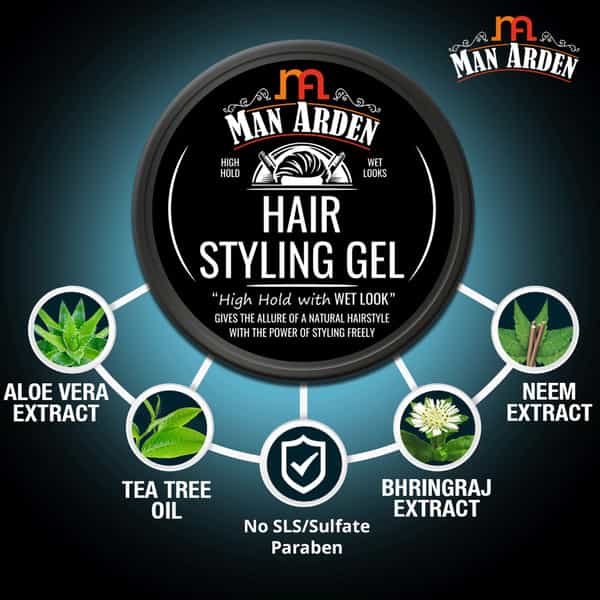 Man Arden Hair Styling Gel - High Hold With Wet Looks 50 G
