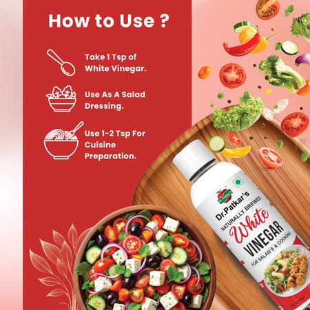 Dr. Patkar'S 100% Natural Brewed White Vinegar For Salad Dressing | Cleaning Purpose 200ml