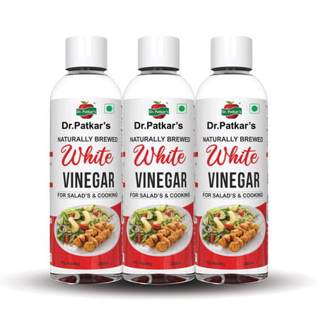 Dr. Patkar'S 100% Natural Brewed White Vinegar For Salad Dressing | Cleaning Purpose 200ml