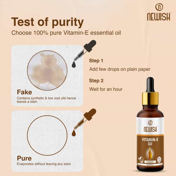 Newish Vitamin E Oil For Hair Growth Face Body Skin (Non Capsule) 30Ml