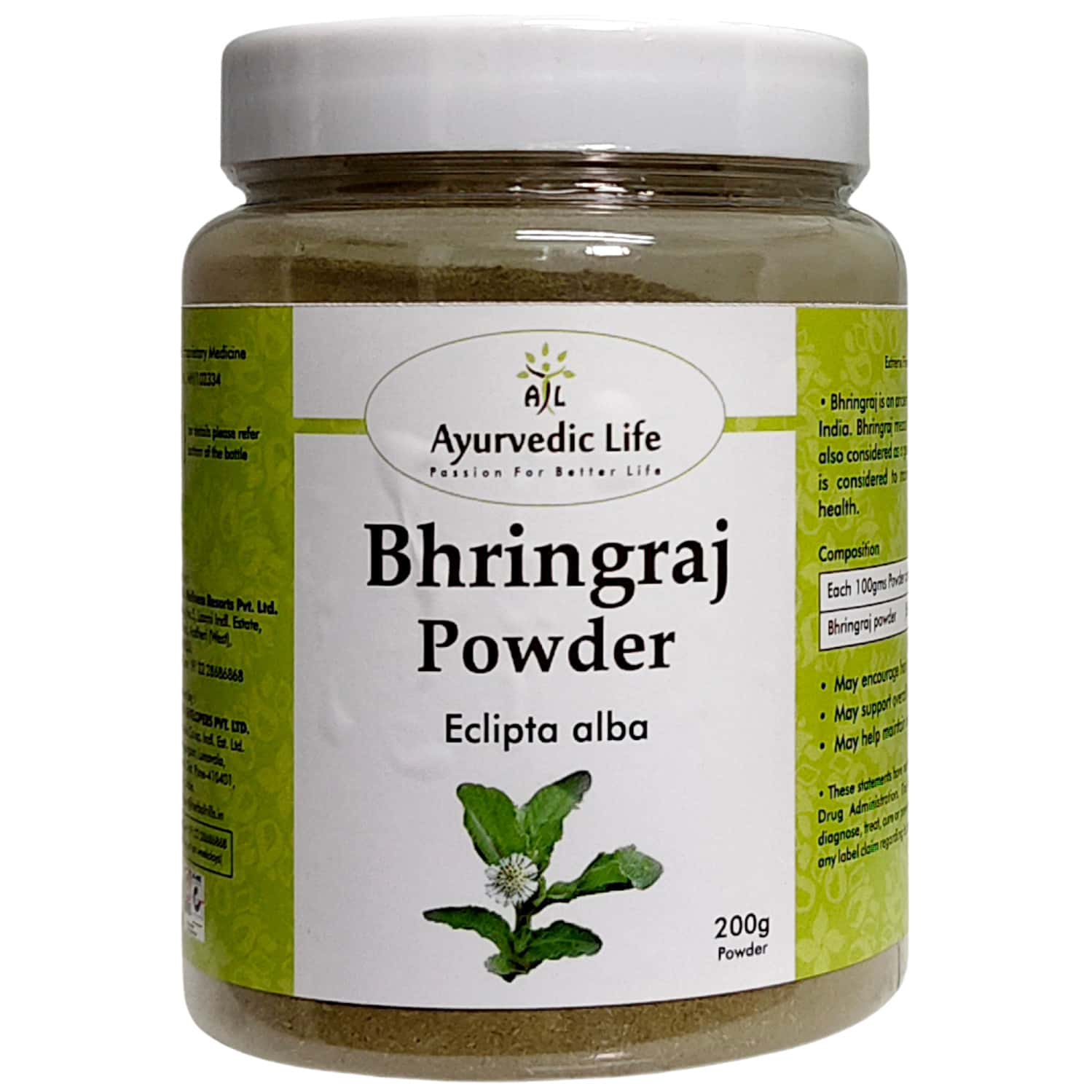 Al-ayurvedic Life Bhringraj Powder - 200gms Pack Of 2