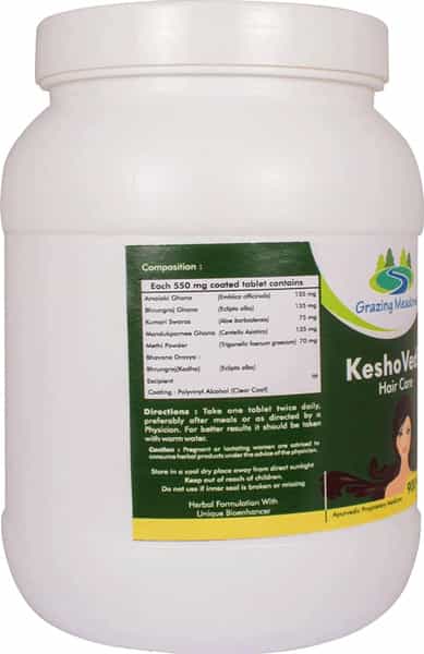 Grazing Meadows Kesho Vedic 900 Tablets | Herbal Supplement For Hair Care