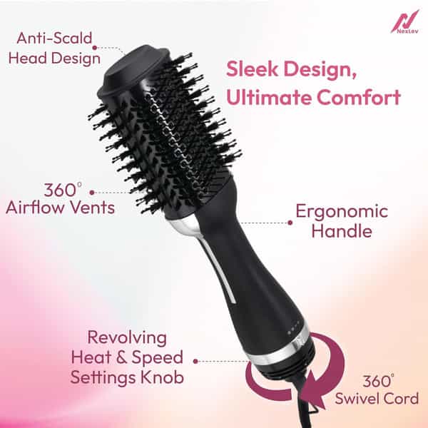 Nexlev Ionic Hot Air Brush V-01Rg