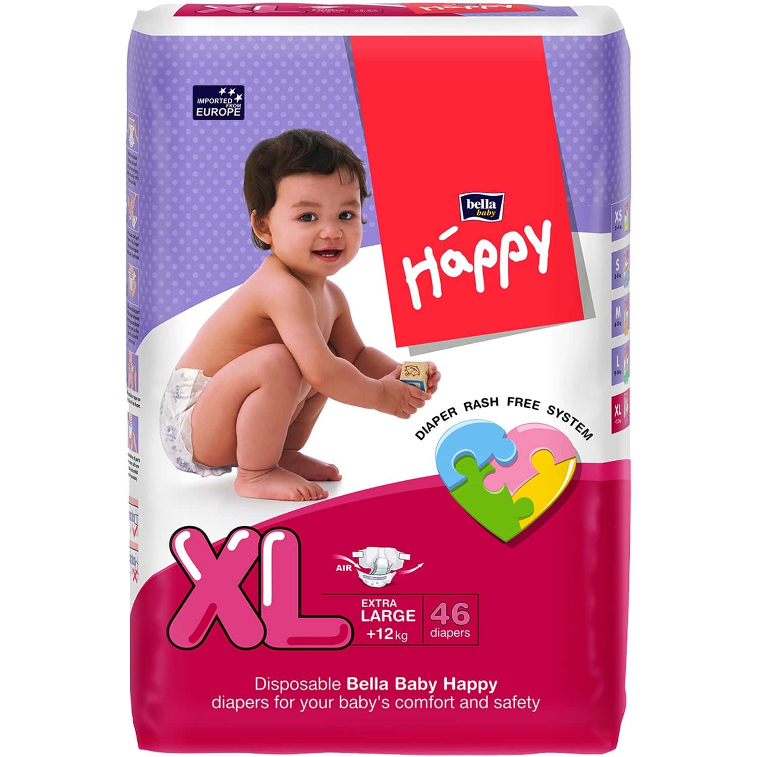 Buy BELLA BABY HAPPY EXTRA LARGE DIAPERS 46 Online & Get Upto 60 OFF