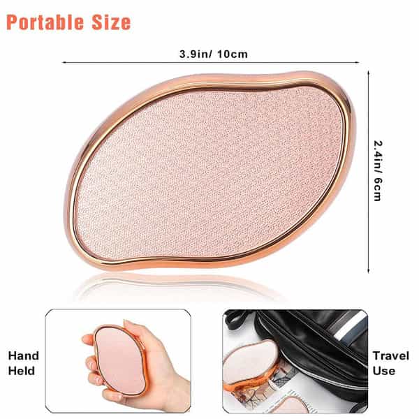 Dr Foot Glass File Callus Remover | For Feet, Dead Skin, Callus Remover|Nano Glass Crystal|Rose Gold