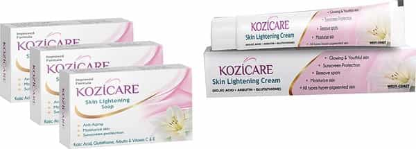 Kozicare Skin Lightening Kit 3 Soap 1 Cream