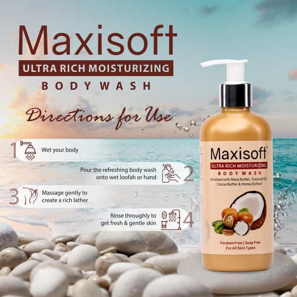 Maxisoft Ultra Rich Moisturizing Body Wash | All Skin Types | 300 Ml