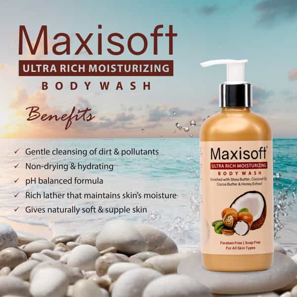 Maxisoft Ultra Rich Moisturizing Body Wash | All Skin Types | 300 Ml