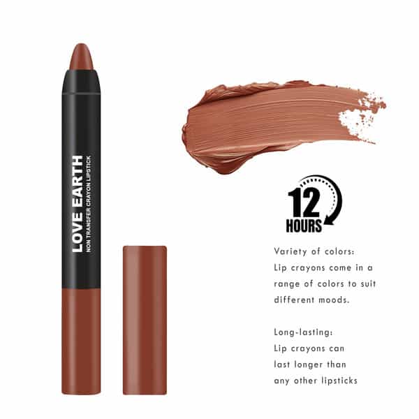 Love Earth Non Transfer Crayon Lipstick-Coffee Rose