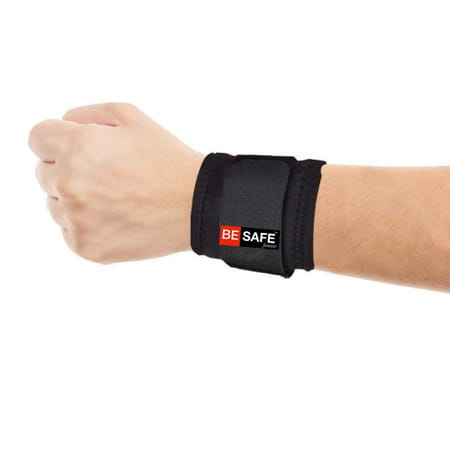 Besafe Forever Wristband Gym Sports Wrist Support Band/Brace| Unisex| Universal Size Black