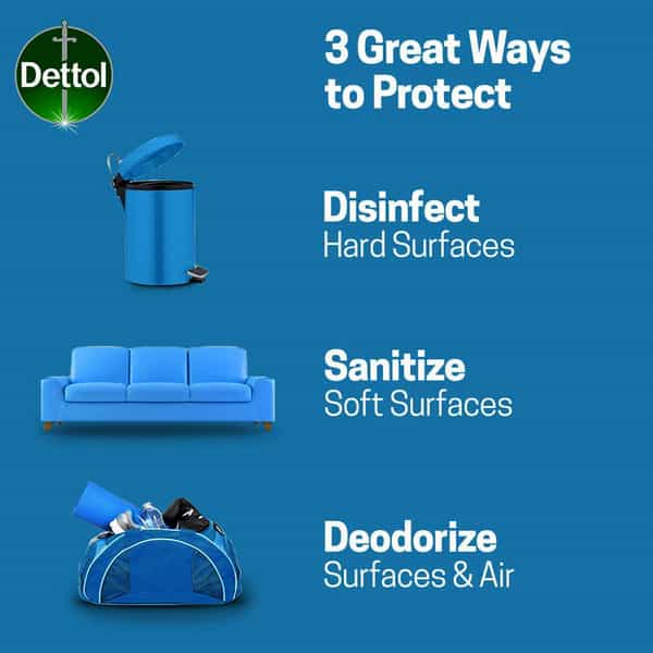 Dettol Back To Office Kit (Clinical Strength Sanitizer Disinfectant Wipes & Disinfection Spray)