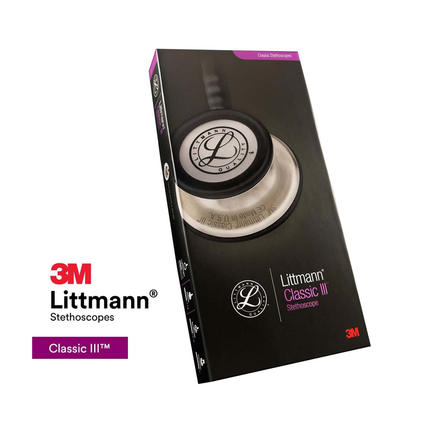 3m Littmann Stethoscope Classic Iii: All Black Edition 5803