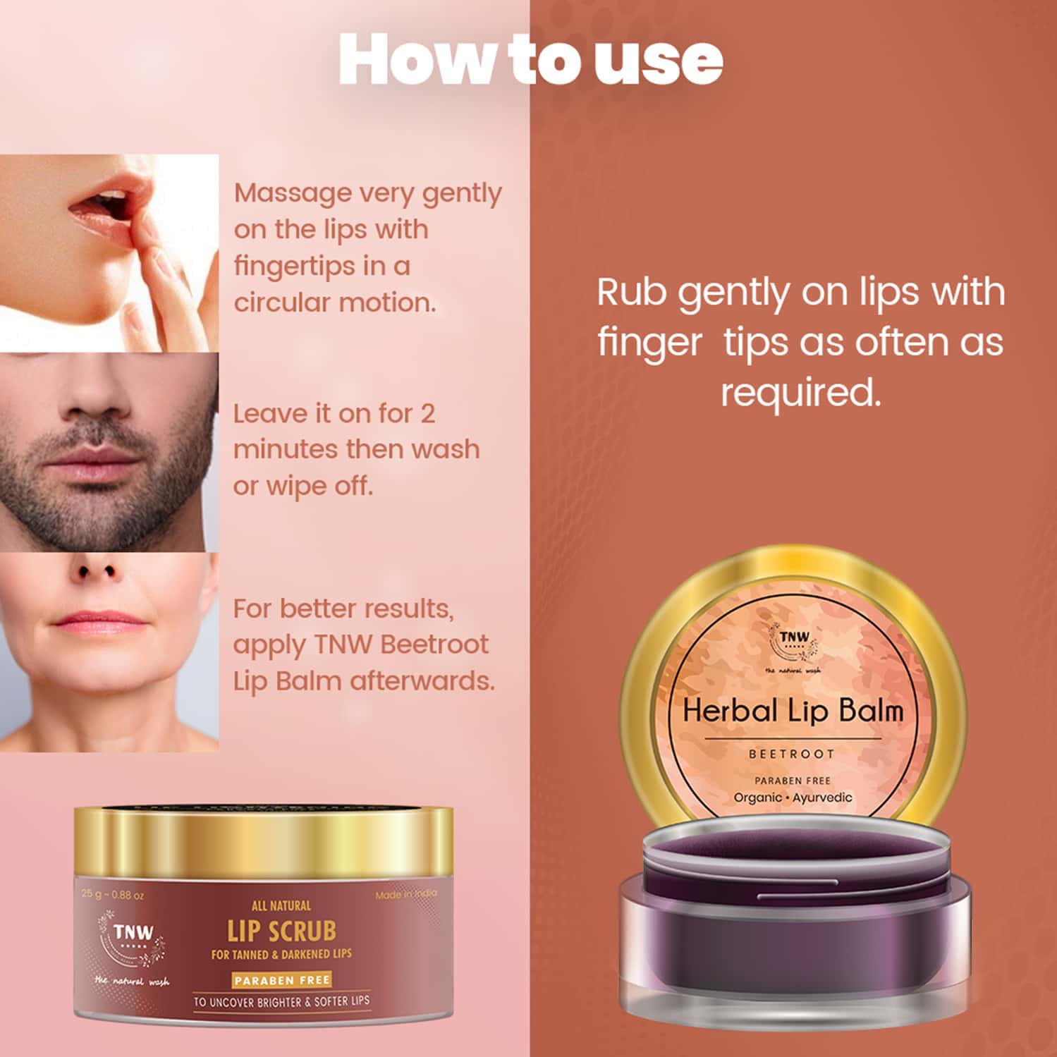 Buy TNWTHE NATURAL WASH LIP BALM & LIP SCRUB COMBO Online & Get Upto