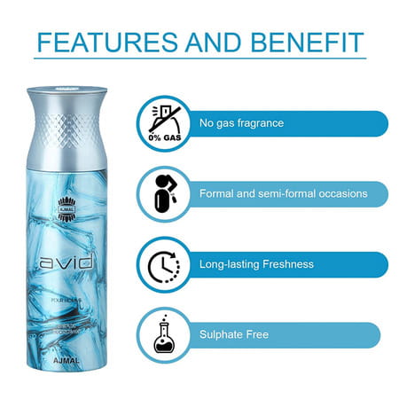 Ajmal 2 Distraction For Unisex & 1 Avid For Men Deodorants Each 200ml Combo Pack Of 3 (Total 600ml)