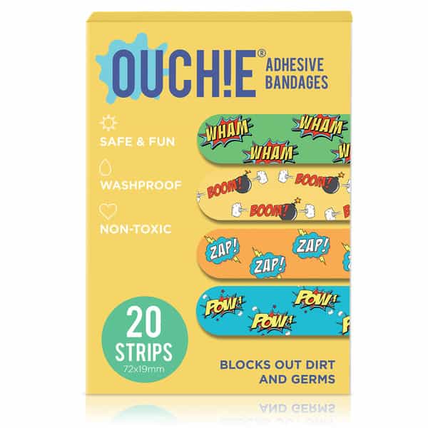 Ouchie Non-Toxic Printed Bandages Double Combo (40 Pack) - Ouchie X Muso & Yellow