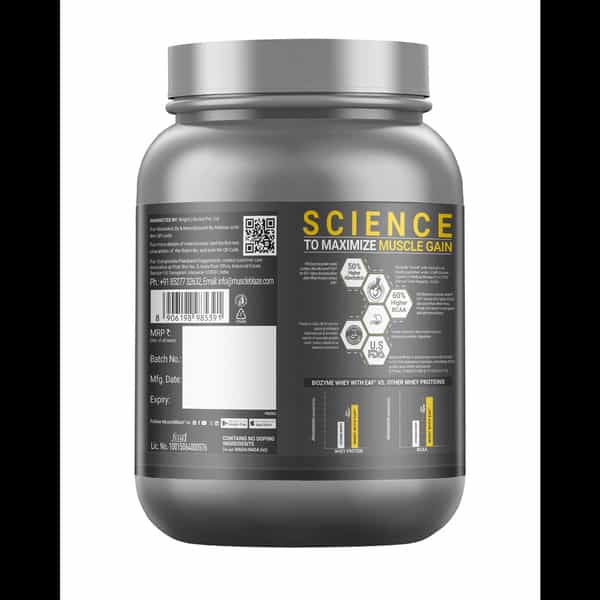 Muscleblaze Biozyme Iso-Zero| Low Carb Whey Protein Isolate Powder| Ice Cream Chocolate (500G)