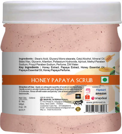 Pink Root Honey Papaya Scrub 500ml