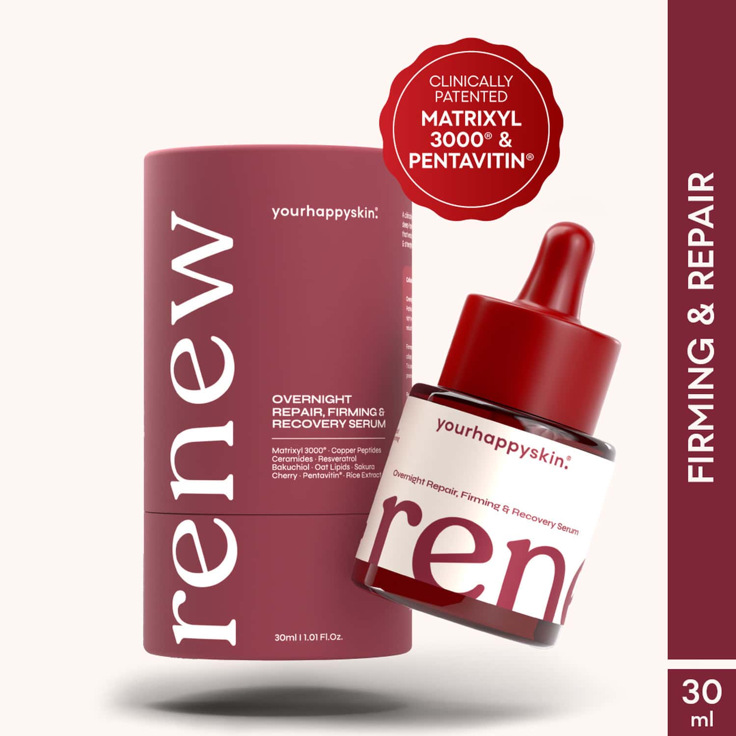 Yourhappyskin Renew Face Serum | Advanced Wrinkle Repair & Firmness | Skin Renewal 30 Ml