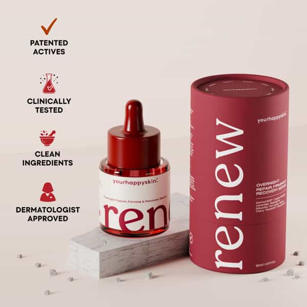 Yourhappyskin Renew Face Serum | Advanced Wrinkle Repair & Firmness | Skin Renewal 30 Ml