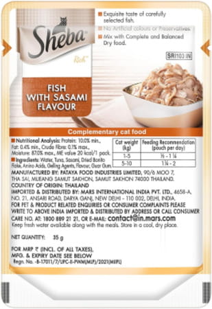 Sheba Rich Premium Adult (1+ Years) Wet Cat Food | Fish With Sasami Flavour | 12 X 35 G