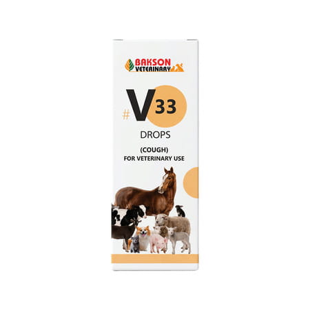 Bakson Veterinary V33 Drops | Cough | For Veterinary Use | 30 Ml