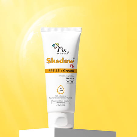 Fixderma Shadow Rx Sunscreen Spf 55+ Gel | For Oily Skin With Uva | Uvb | Ir Protection- 75gm