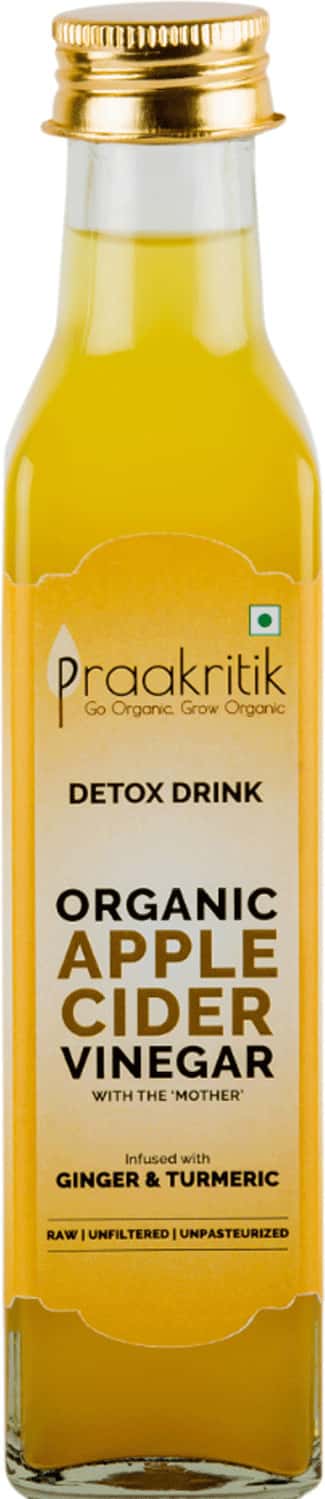 Praakritik Organic Apple Cider Vinegar With Ginger & Turmeric 250 Ml