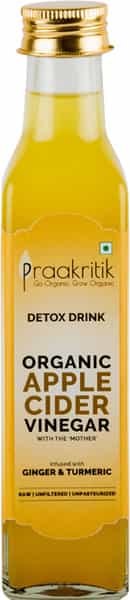Praakritik Organic Apple Cider Vinegar With Ginger & Turmeric 250 Ml