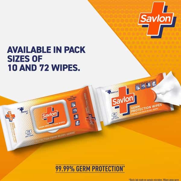 Savlon Germ Protection Wet Wipes Pack Of 72