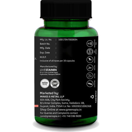 Greenopia L-Glutathione Reduced Capsules 30 Vegetarian Capsules