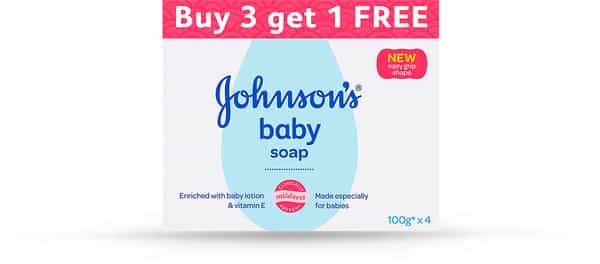 Johnson's Baby Soap Box Of 400 G (Buy 3 Get 1 Free)