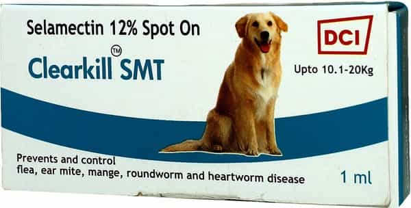 Clearkill Smt Selamectin 12% Spot On For Flea Ear Mite Roundworm -1 Ml