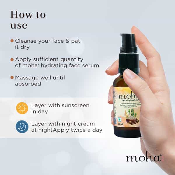 Hydrating Face Serum L Non-Greasy L Quick Absorbing L All Skin Types| 2% Hyaluronic Acid | 30Ml