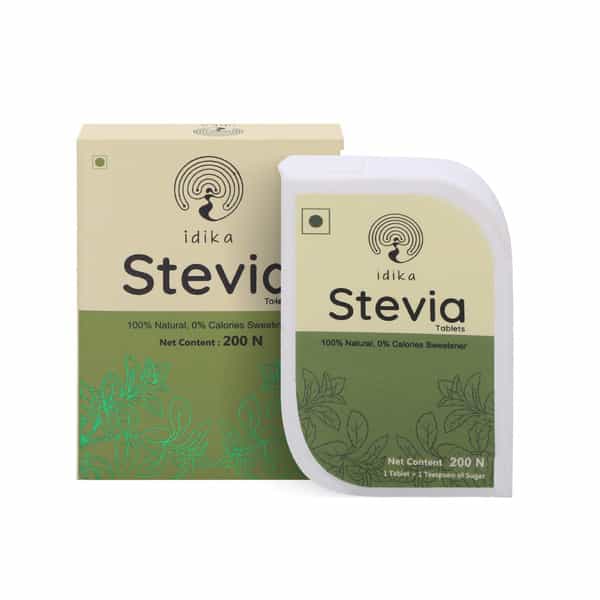 Idika Stevia 200 Tablets Diabetic Friendly 100% Natural Zero Calorie Sweetener ( Pack Of 4)