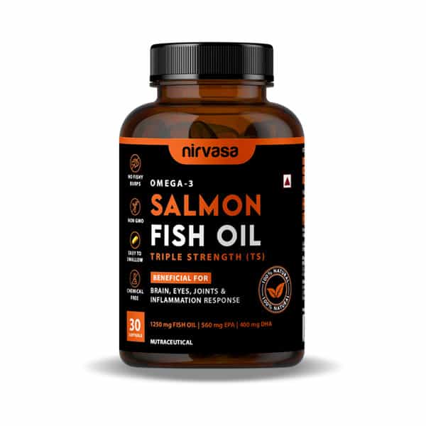 Nirvasa Salmon Fish Oil Triple Strength For Healthy Heart | Brain And Eyes ( 30 Softgel )