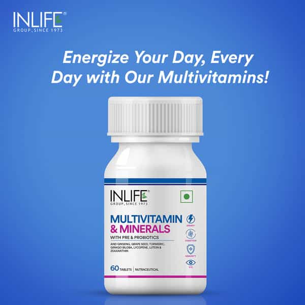 Inlife Multivitamin And Minerals Daily Formula For Men Women Supplement - 60 Tablets