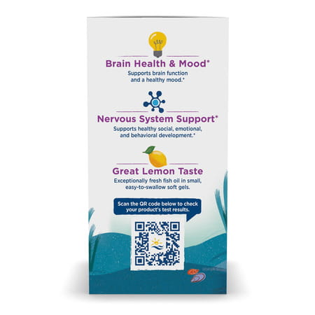 Nordic Naturals Complete Omega Junior | 283 Mg Fish Oil For Kids Epa & Dha Lemon Flavour 180 Softgel