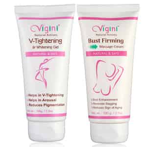 Vigini Breast Enlargement Bust Firming Tightening Oil Cream & Vaginal V Tightening Lubricant Lube