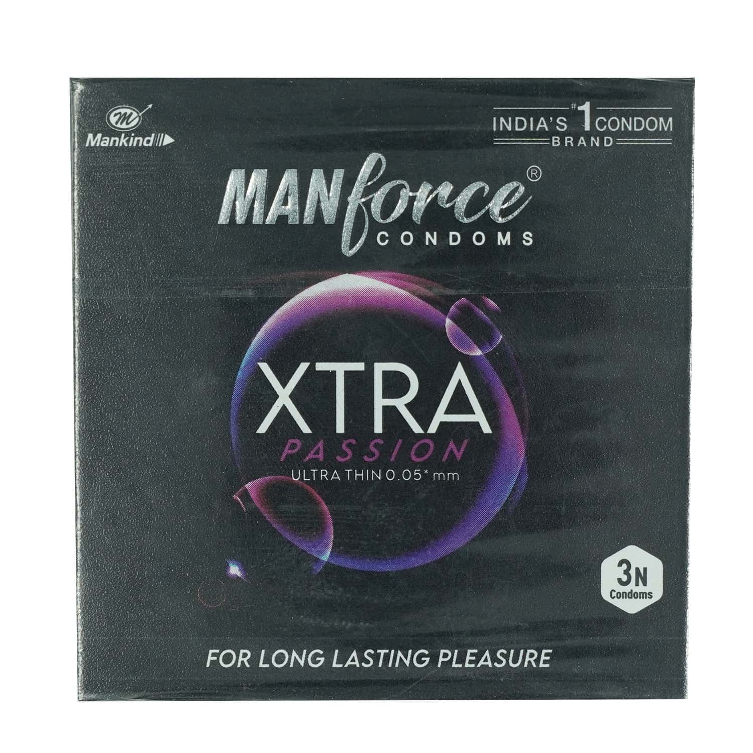 Manforce Xtra Passion Ultra Thin Condoms 3 No'S