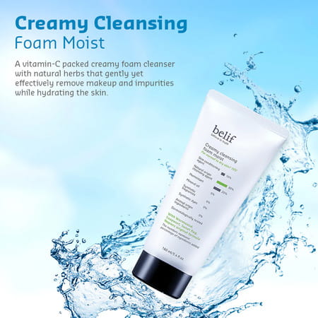 Belif Creamy Cleansing Foam Brightening Vegan Korean Face Wash &Makeupremoverforsensitiveskin(160Ml)