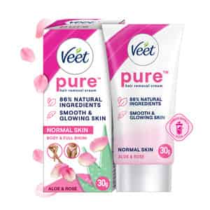 Veet Pure Hair Removal Cream Cucumber & Sage Extract For Women With No Ammonia Smell Normal Skin 30g