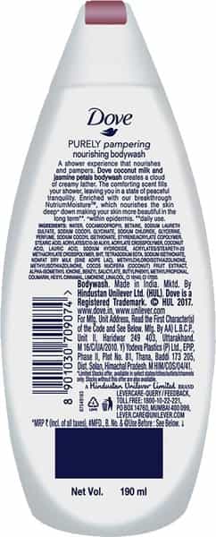 Dove Coconut Milk And Jas Petals Body Wash - 190 Ml