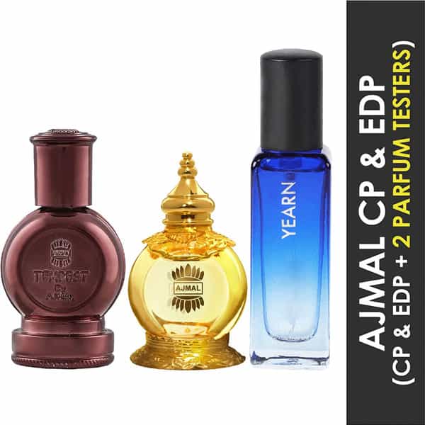 Ajmal Tempest & Mukhallat Al Wafa Each Of 12Ml Cp & Yearn Edp 20Ml Pack Of 3 For Men & Women
