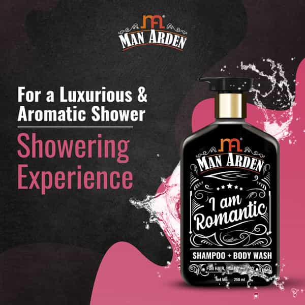 Man Arden I Am Romantic Shampoo + Body Wash No Sulphate No Paraben 250 Ml